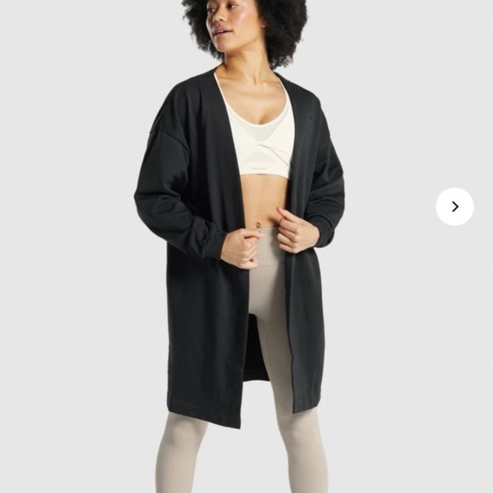 Gymshark x Whitney Simmons V3 Black Long Cardigan Size M *Limited Edition*